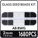 Colorful Glass Seed Beads Kit - DIY Jewelry Making & Crafts  ourlum.com ABcolorBWG-2mm 1 box 