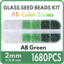 Colorful Glass Seed Beads Kit - DIY Jewelry Making & Crafts  ourlum.com ABcolorGreen-2mm 1 box 