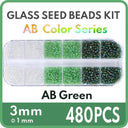 Colorful Glass Seed Beads Kit - DIY Jewelry Making & Crafts  ourlum.com ABcolorGreen-3mm 1 box 