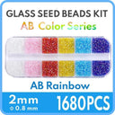 Colorful Glass Seed Beads Kit - DIY Jewelry Making & Crafts  ourlum.com ABcolorRw-2mm 1 box 