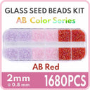 Colorful Glass Seed Beads Kit - DIY Jewelry Making & Crafts  ourlum.com ABcolorRed-2mm 1 box 