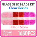 Colorful Glass Seed Beads Kit - DIY Jewelry Making & Crafts  ourlum.com ClearRed-2mm 1 box 