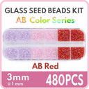 Colorful Glass Seed Beads Kit - DIY Jewelry Making & Crafts  ourlum.com ABcolorRed-3mm 1 box 