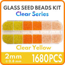 Colorful Glass Seed Beads Kit - DIY Jewelry Making & Crafts  ourlum.com ClearYellow-2mm 1 box 