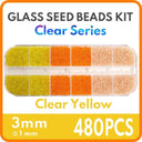 Colorful Glass Seed Beads Kit - DIY Jewelry Making & Crafts  ourlum.com ClearYellow-3mm 1 box 