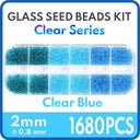 Colorful Glass Seed Beads Kit - DIY Jewelry Making & Crafts  ourlum.com ClearBlue-2mm 1 box 