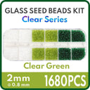 Colorful Glass Seed Beads Kit - DIY Jewelry Making & Crafts  ourlum.com ClearGreen-2mm 1 box 