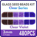 Colorful Glass Seed Beads Kit - DIY Jewelry Making & Crafts  ourlum.com ClearViolet-3mm 1 box 