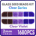 Colorful Glass Seed Beads Kit - DIY Jewelry Making & Crafts  ourlum.com ClearViolet-2mm 1 box 