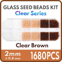 Colorful Glass Seed Beads Kit - DIY Jewelry Making & Crafts  ourlum.com ClearBrown-2mm 1 box 