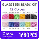 Colorful Glass Seed Beads Kit - DIY Jewelry Making & Crafts  ourlum.com 12colors-2mm 1 box 