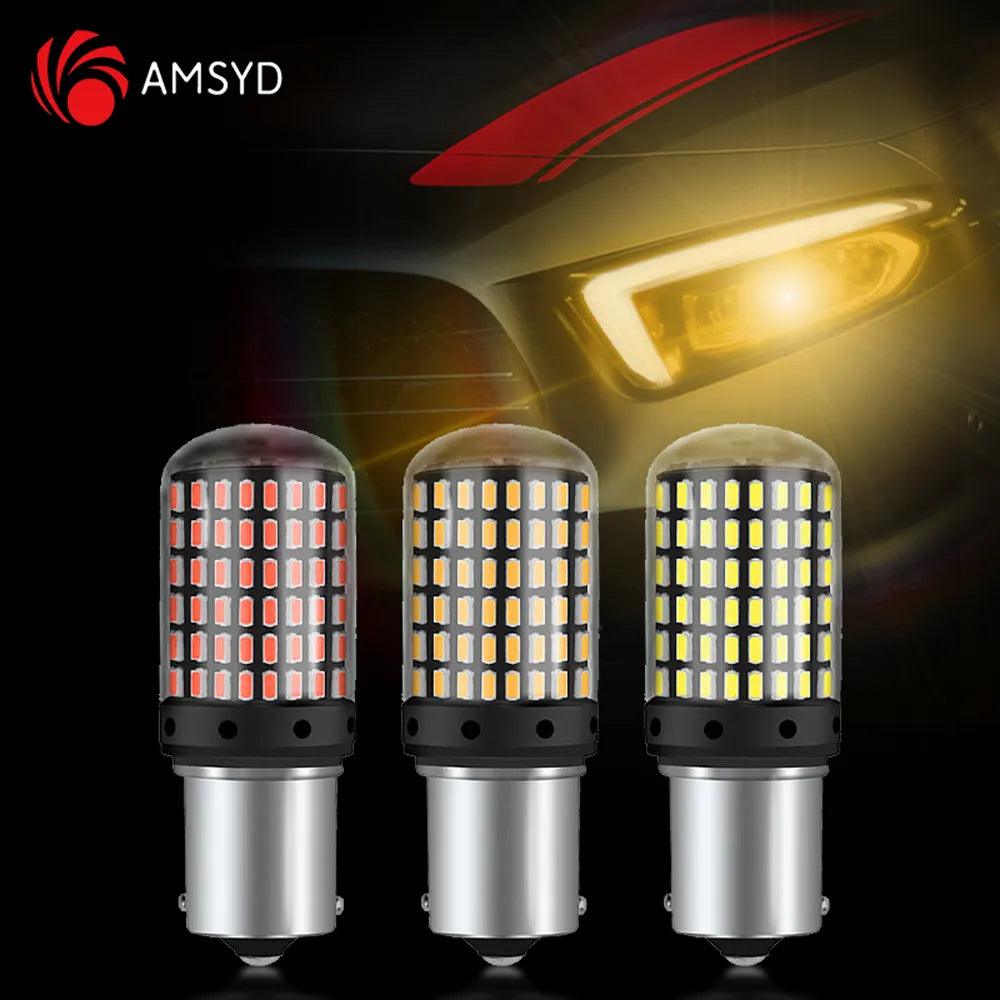 LED CanBus Bulbs Set of 2 with 144SMD for Reverse Turn Signals  ourlum.com white 1156 BA15S P21W CHINA