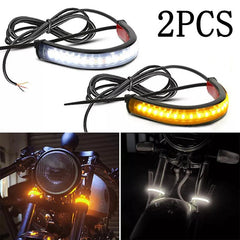 LED Motorcycle Turn Signal Lights: Stay Safe with Flashing Amber & White