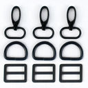 Meetee Metal Buckles Set: Premium Zinc Alloy DIY Hardware Upgrade Kit  ourlum.com F4-3F4-6F4-4-Black 16mm-2Sets 