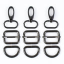 Meetee Metal Buckles Set: Premium Zinc Alloy DIY Hardware Upgrade Kit  ourlum.com F4-3F4-6F2-1GunBlack 16mm-2Sets 