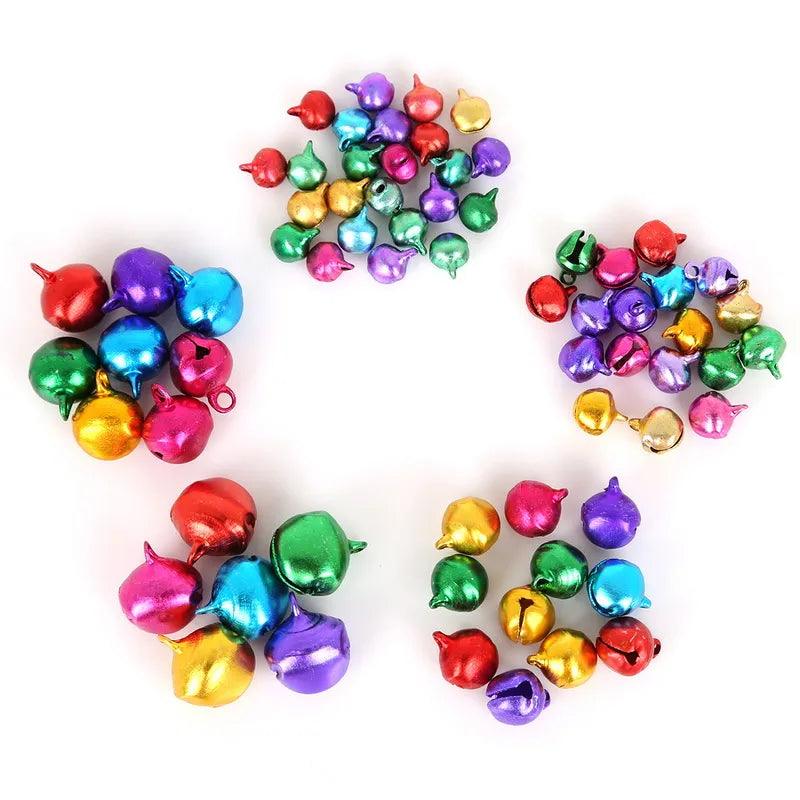 Jingle Bell Mix Color Aluminum Beads - Festive Party Decor & DIY Crafts Kit  ourlum.com   