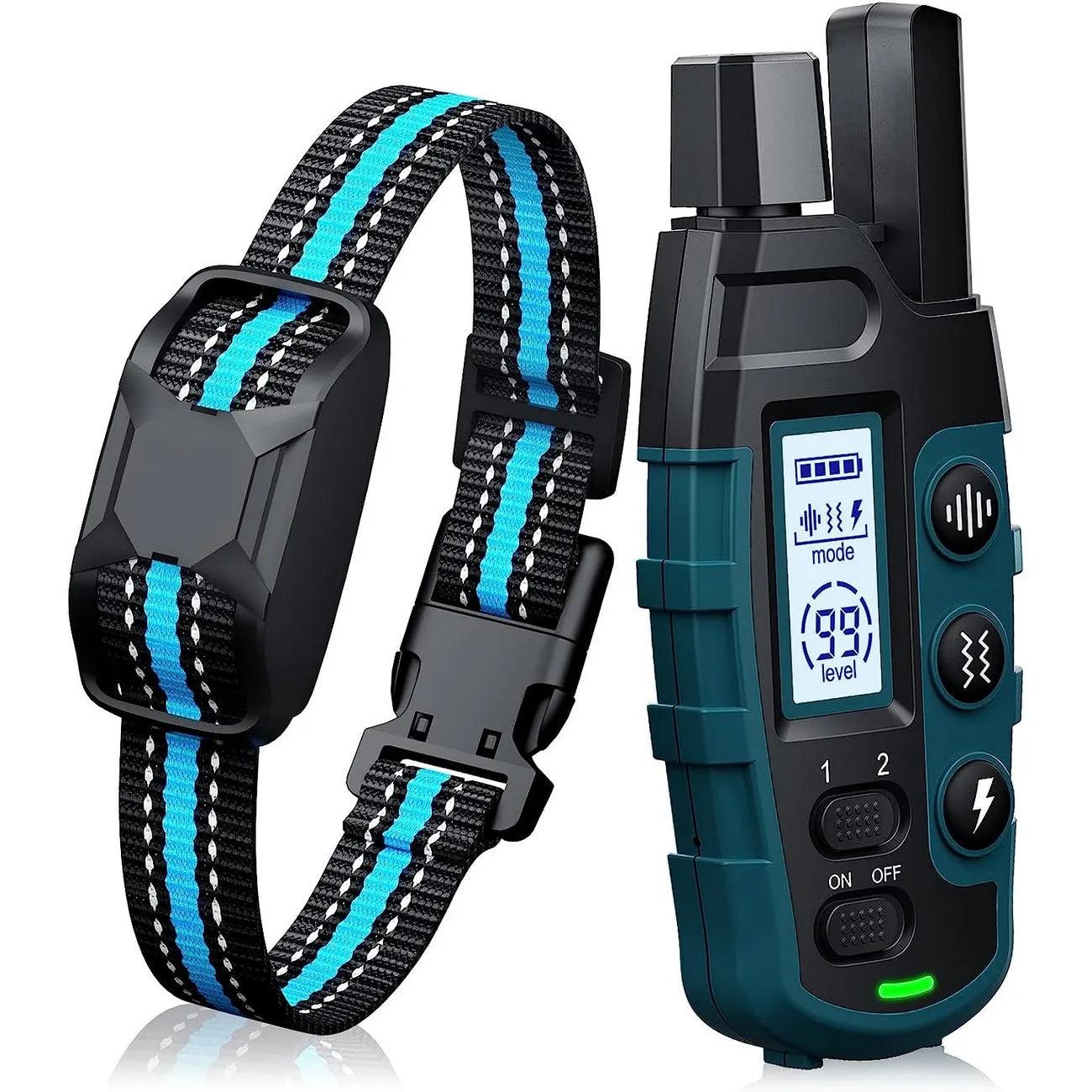Advanced Remote Dog Training Collar for Effective 3300Ft Range Control with Beep Vibration Shock - Waterproof & Rechargeable Technology for High-Quality Pet Training  ourlum.com Blue For 1 Dog  