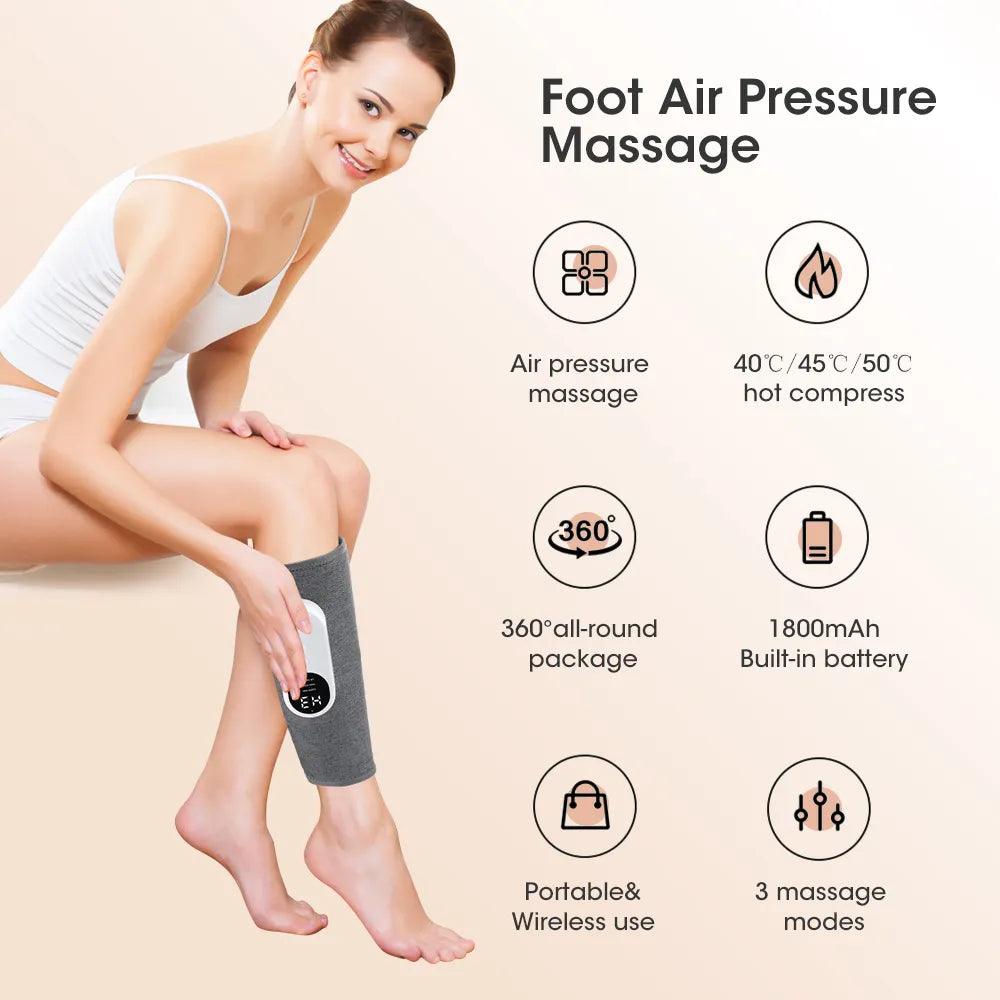360° Air Pressure Calf Massager with Hot Compress and Dual-Purpose Design  ourlum.com   