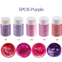 36-Color Shimmering Mica Powder Set for DIY Crafts and Soap Making  ourlum.com 5 Color-Purple 1 set 