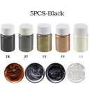 36-Color Shimmering Mica Powder Set for DIY Crafts and Soap Making  ourlum.com 5 Color-Black 1 set 