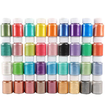 36-Color Shimmering Mica Powder Set for DIY Crafts and Soap Making  ourlum.com   