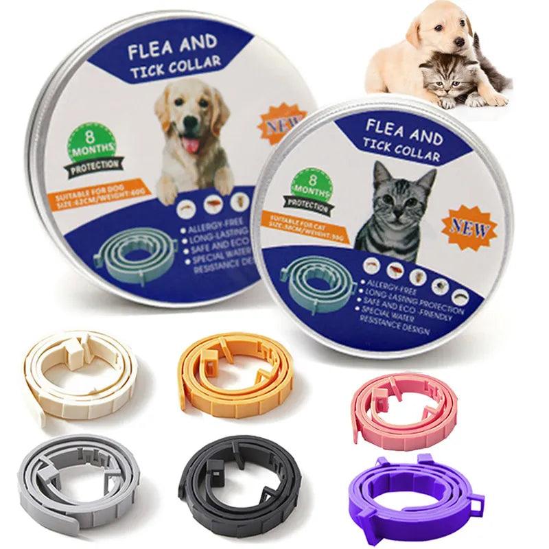 8 Month Flea and Tick Prevention Collar for Small Dogs and Cats - Adjustable and Long-lasting Tick Control  ourlum.com   