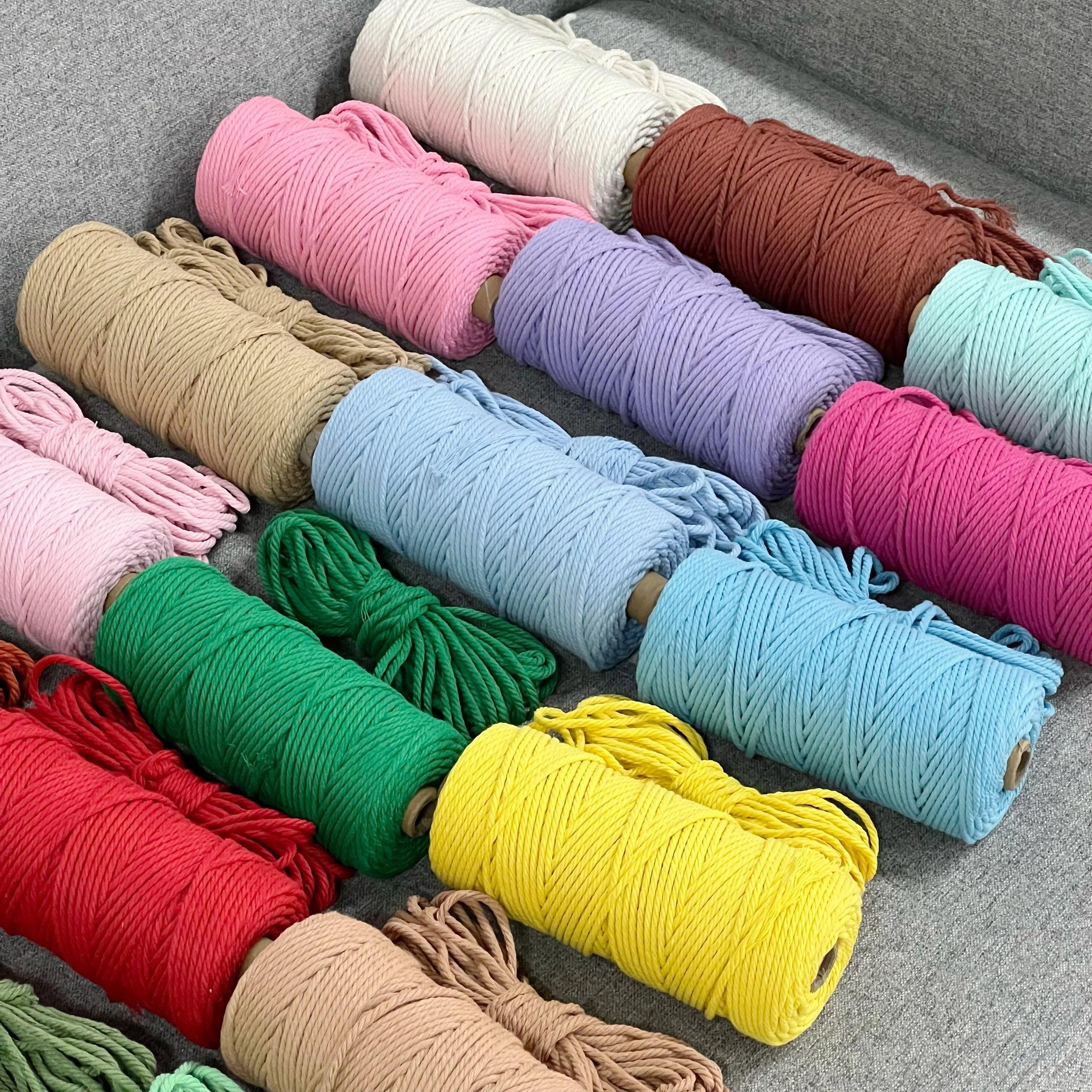 3mm Colored Cotton Macrame Cord for DIY Crafts and Home Décor  ourlum.com   