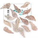 Angel Wings Wooden Chips DIY Craft Kit - 40 Pieces with 4 Unique Styles  ourlum.com   