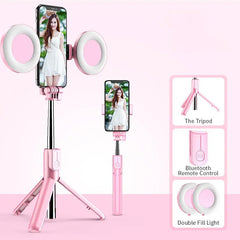 iPhone Selfie Stick with LED Ring Light and Tripod: Ultimate All-in-One Capture Solution - Perfect Shots Made Easy