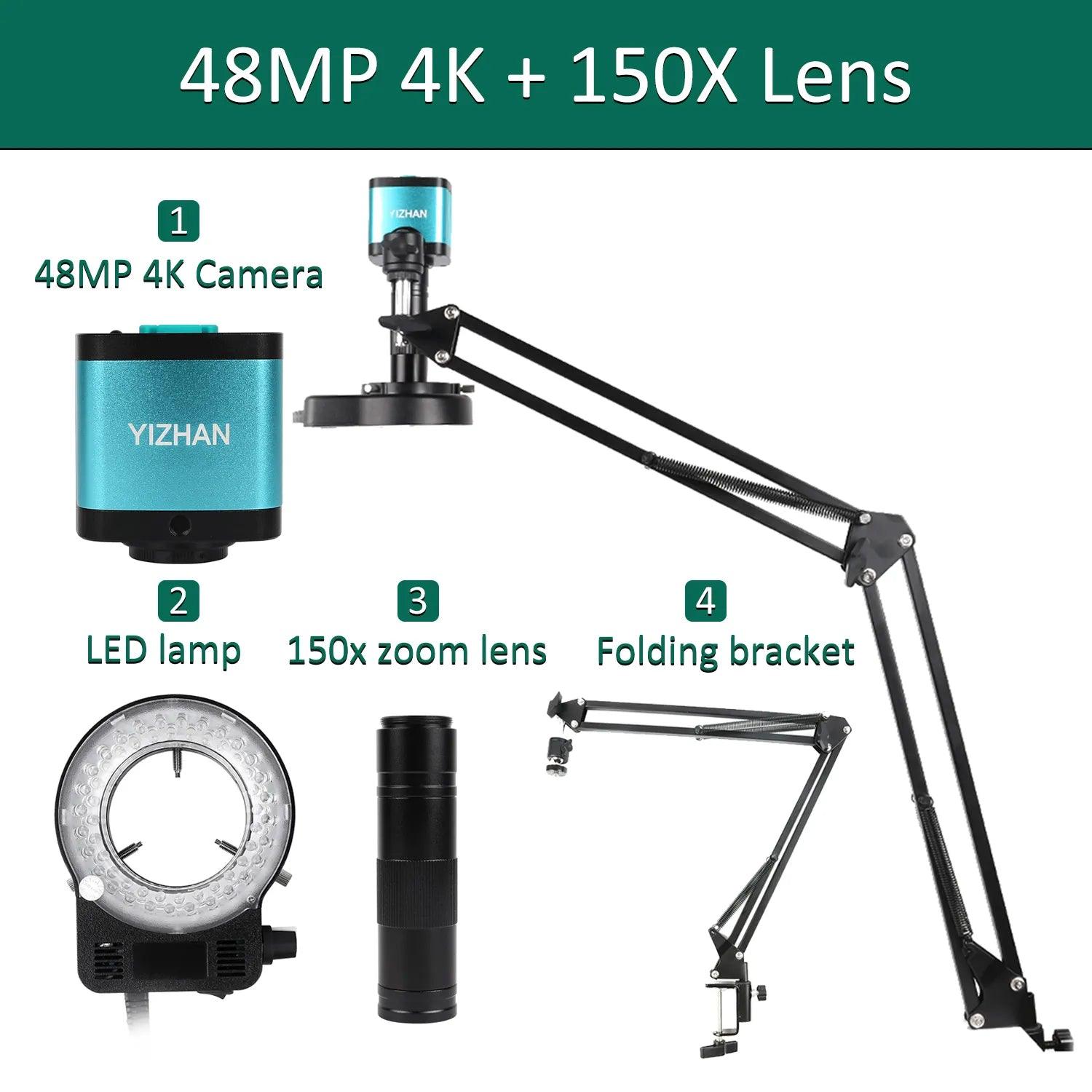 Ultimate 4K Electronics Microscope Kit with 48MP Camera & 1-150x Lens  ourlum.com   