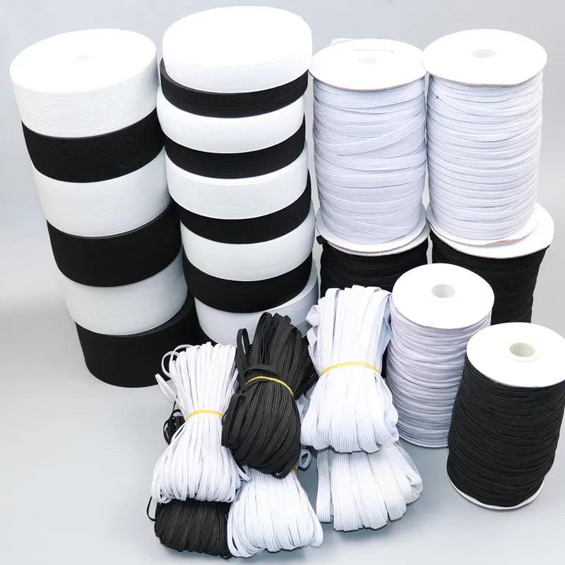 5 meters Premium White/Black Nylon Elastic Bands - Sewing DIY Upgrade  ourlum.com   