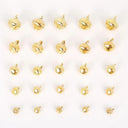 Gold Jingle Bells Iron Pendants Set - Festive Christmas Decor and DIY Crafts  ourlum.com   