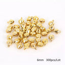 Gold Jingle Bells Iron Pendants Set - Festive Christmas Decor and DIY Crafts  ourlum.com 6mm 300Pcs  