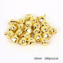 Gold Jingle Bells Iron Pendants Set - Festive Christmas Decor and DIY Crafts  ourlum.com 10mm 100Pcs  