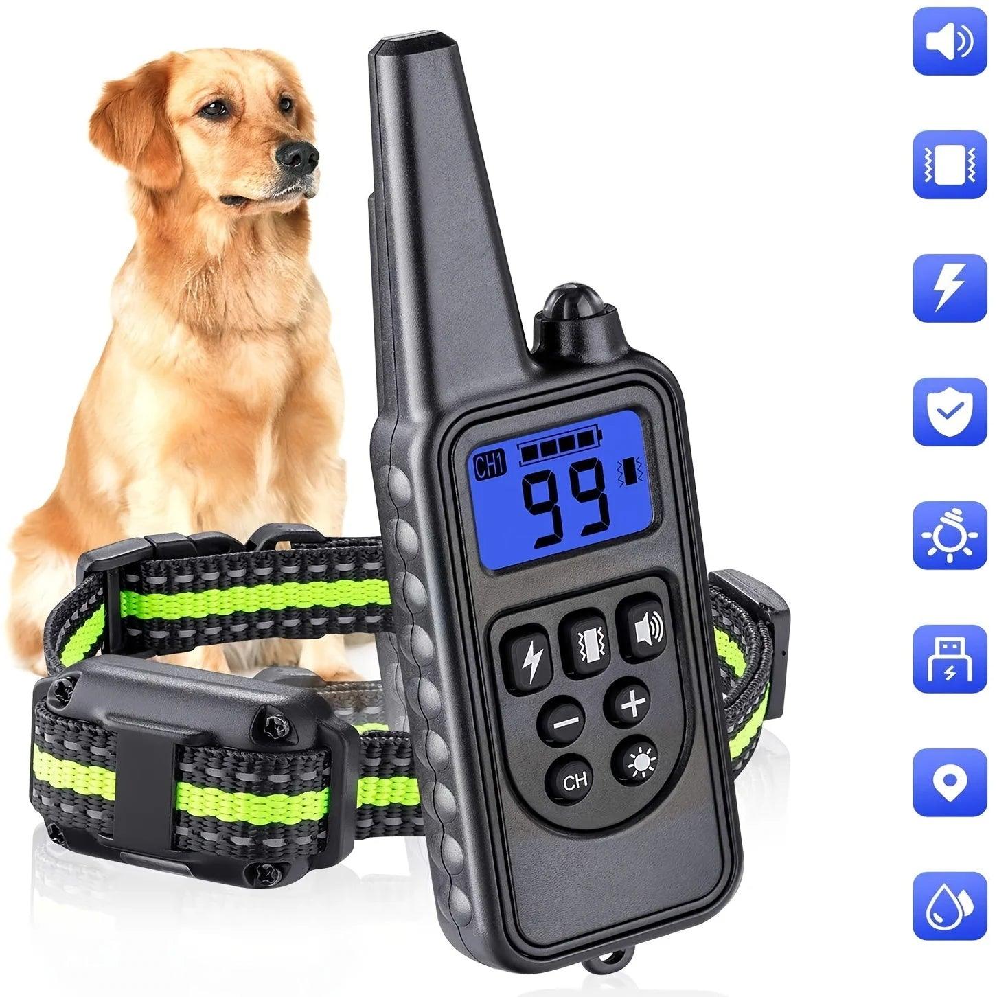 Ultimate Waterproof Dog Training Collar with Remote Control and Adjustable Settings  ourlum.com   