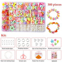 500pcs Colorful Acrylic Beads Jewelry Making Kit for Kids - Creative DIY Crafting Toy Gift  ourlum.com C  