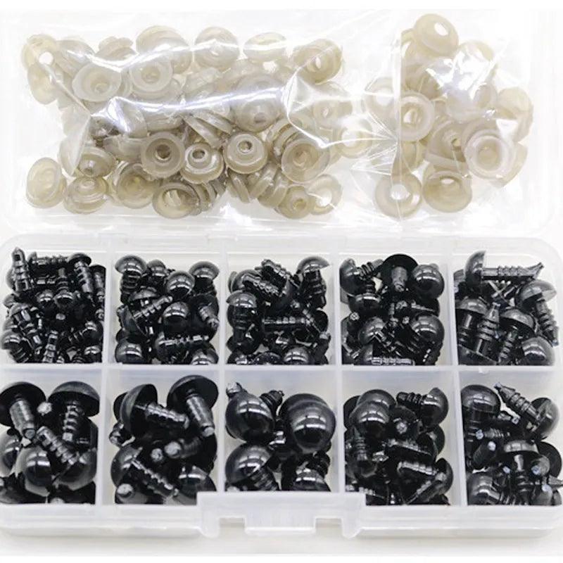 The Ultimate Black Plastic Safety Eyes Set for DIY Toy Making and Doll Decor  ourlum.com   