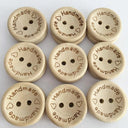 Wooden Love Letter Buttons Set for DIY Sewing and Scrapbooking  ourlum.com   