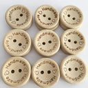 Wooden Love Letter Buttons Set for DIY Sewing and Scrapbooking  ourlum.com 50pcs A 15 mm United State