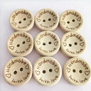 Wooden Love Letter Buttons Set for DIY Sewing and Scrapbooking  ourlum.com 50pcs B 15 mm United State