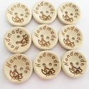 Wooden Love Letter Buttons Set for DIY Sewing and Scrapbooking  ourlum.com 50pcs C 15 mm United State