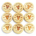 Wooden Love Letter Buttons Set for DIY Sewing and Scrapbooking  ourlum.com 50pcs D 15 mm United State