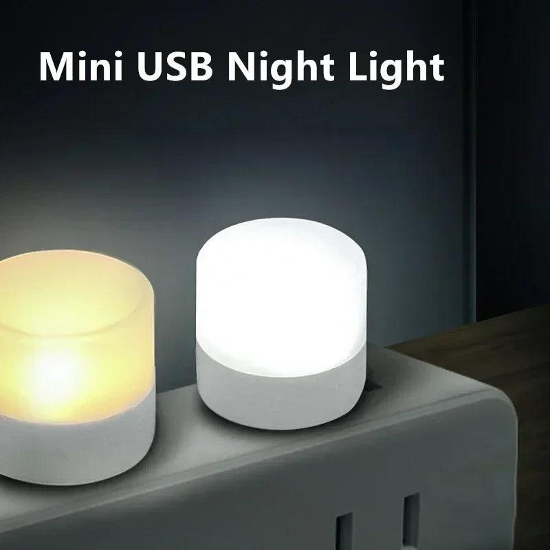 USB Mini Night Light - Warm White LED Lamp for Eye Protection and Reading - Compact Design for Computer and Mobile Charging  ourlum.com   