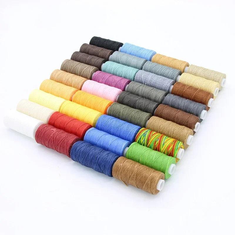50M Polyester Waxed Thread Set - 36 Vibrant Colors - Ideal for Leather DIY Handicrafts  ourlum.com   