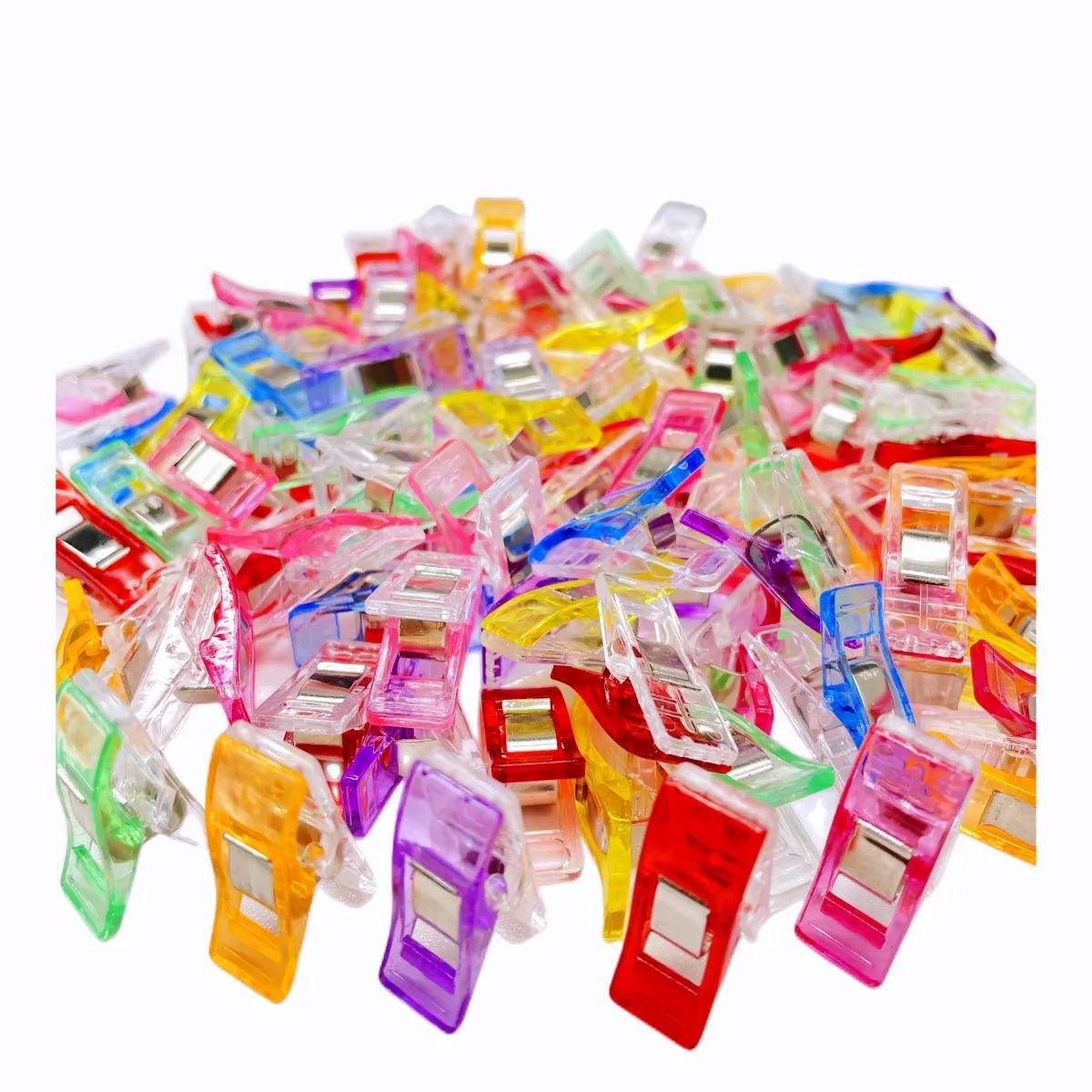 Colorful Sewing Clips Set - 50PCS Plastic Craft Safety Clips for Crocheting, Knitting, and Binding  ourlum.com   