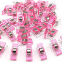 Colorful Sewing Clips Set - 50 Pieces for Crafts, Crocheting, Knitting, and More  ourlum.com pink   50pcs  