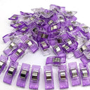 Colorful Sewing Clips Set - 50 Pieces for Crafts, Crocheting, Knitting, and More  ourlum.com violet    50pcs  