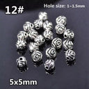 50pcs Tibetan Silver Alloy Spacer Beads Set for Handmade Jewelry Crafts  ourlum.com 12 United State 