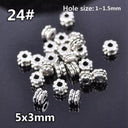 50pcs Tibetan Silver Alloy Spacer Beads Set for Handmade Jewelry Crafts  ourlum.com 24 United State 