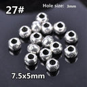 50pcs Tibetan Silver Alloy Spacer Beads Set for Handmade Jewelry Crafts  ourlum.com 27 United State 